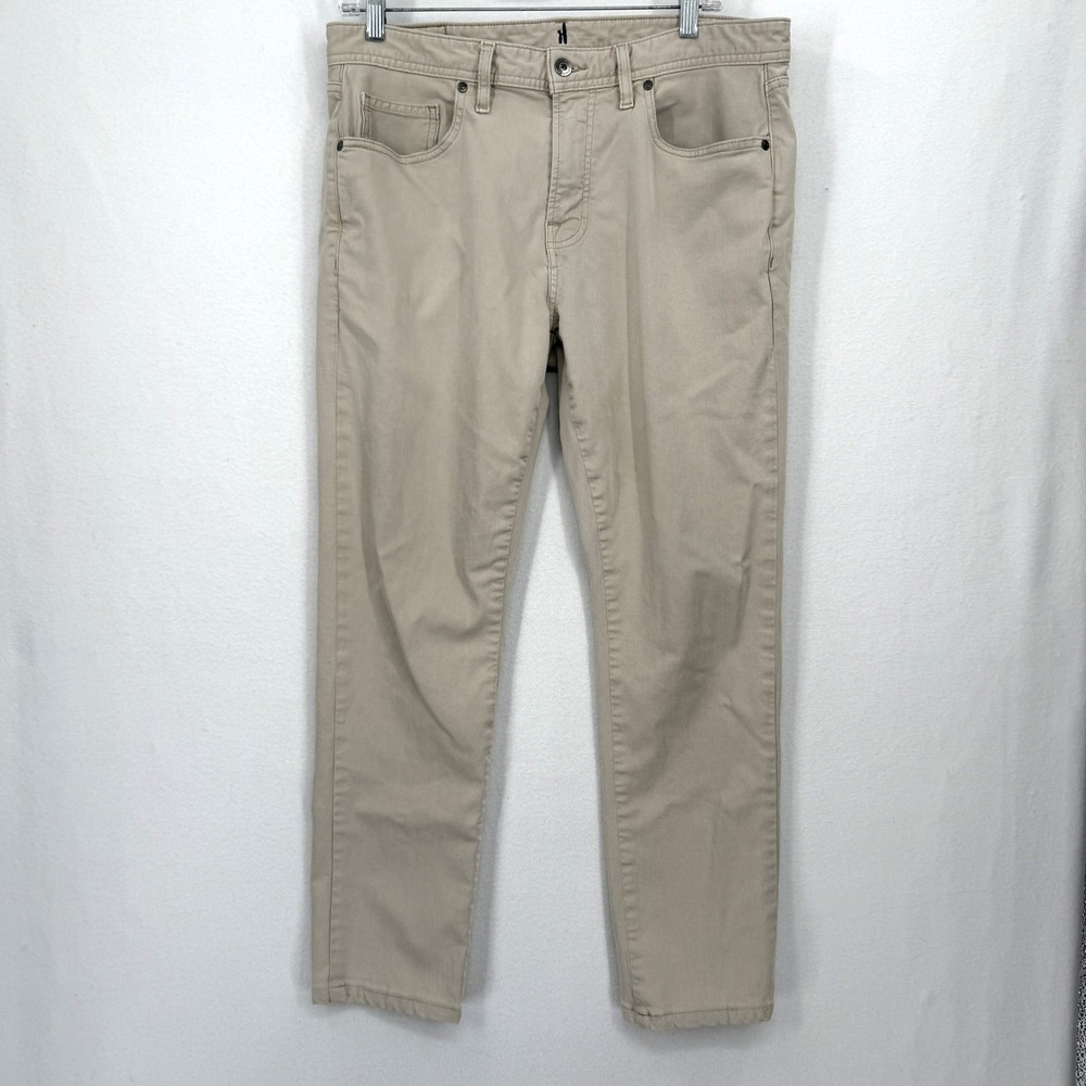 Johnnie-O Hugo Pants Mens 33x27 Light Khaki JMPA1470 Promodal Cotton Stretch